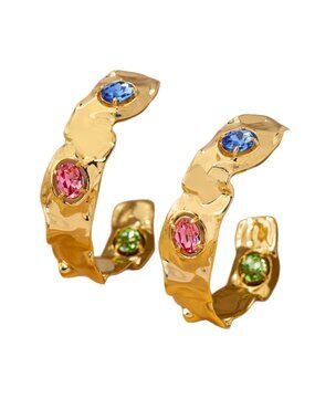 Alexis Bittar Irregular Faceted Gemstone Stud Earrings